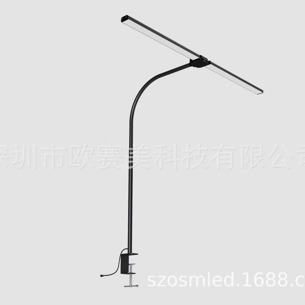 跨境双头LED阅读学习护眼台灯桌面夹子灯电脑显示器屏幕折叠台灯