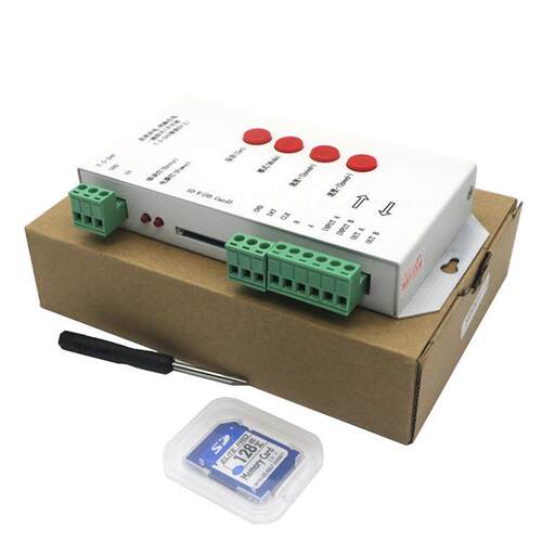 LED全彩控制器 T-1000S控制器 SD卡单口控制器 外控全彩控制器