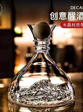 高档红酒醒酒器创新水晶勃艮第红酒杯分酒壶欧式浪漫酒具家用套装