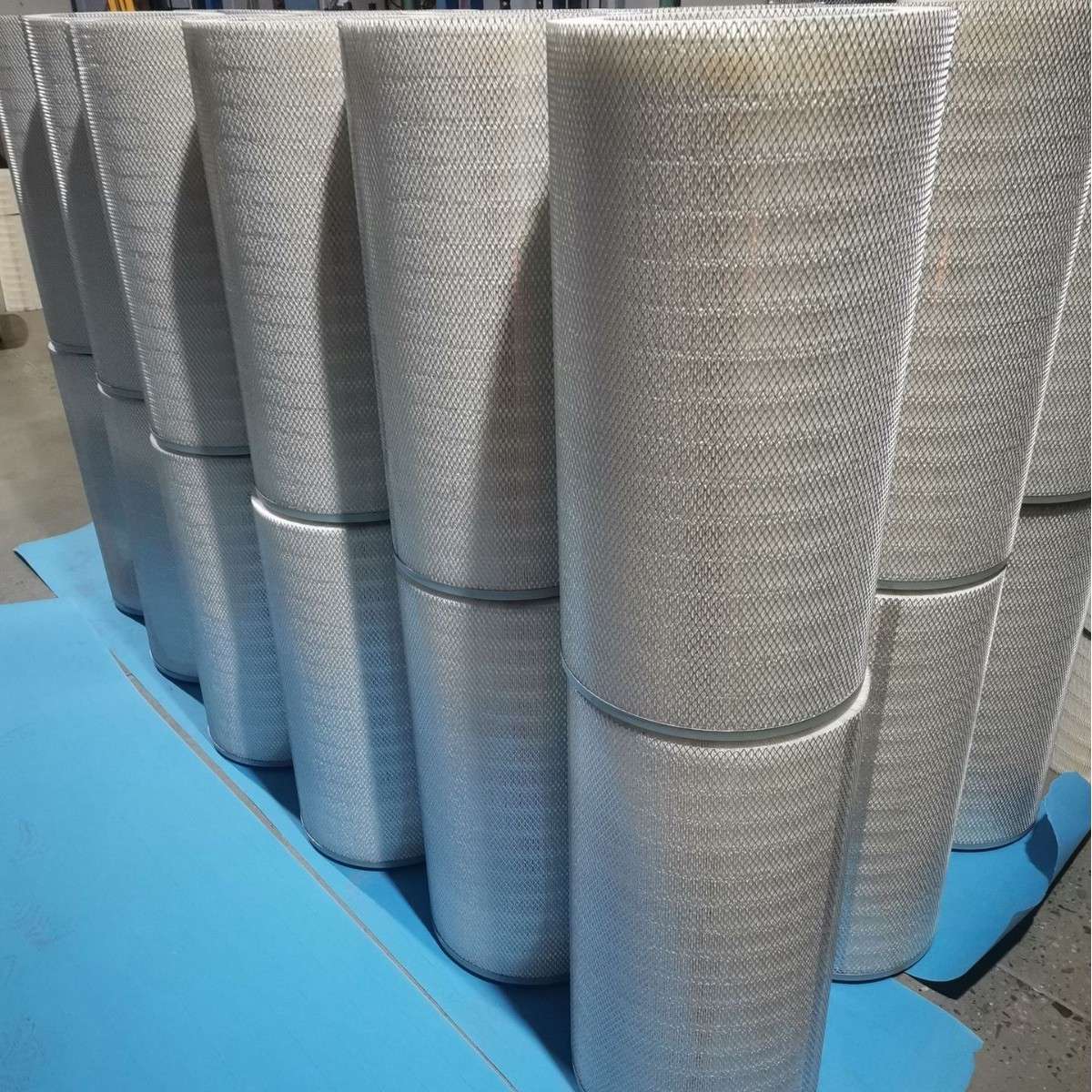 木浆纤维全胶纸 半胶纸空气滤筒 工业用滤芯 搅拌站仓顶除尘滤芯