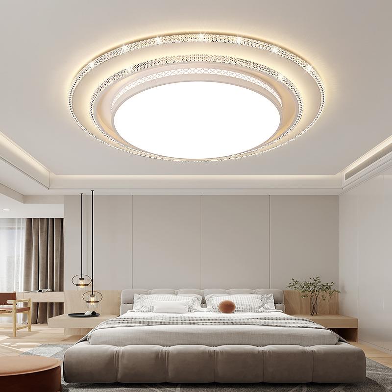 LED客厅灯大圆灯2024新款现代简约主灯卧室大灯吸顶灯轻奢水晶灯