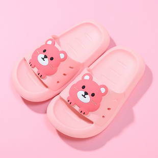 儿童拖鞋夏男女宝宝中小童孩子居家洗澡外穿防滑软底网红小熊凉拖