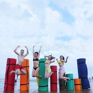 头xpe海绵冲浪魔毯加印刷LOGO 多人大浮力XPE泡沫水垫浮动码