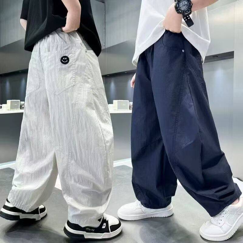 儿童装男童裤子夏季款新款夏季中大童工装裤男孩夏装休闲长裤