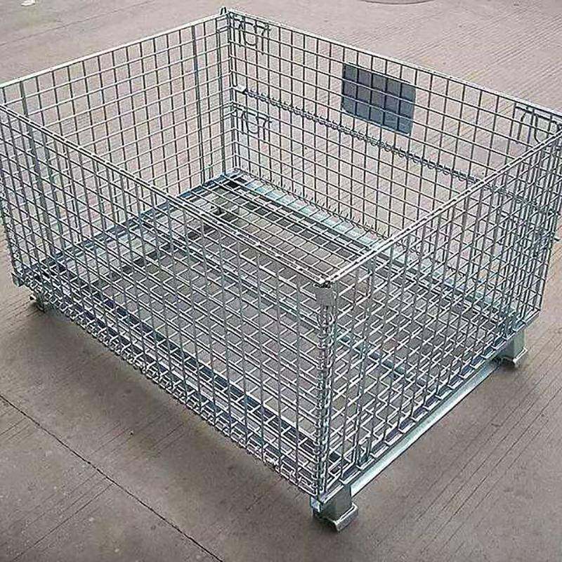 货折叠仓储笼现锈钢金属重型轻型丝快递蝴蝶框铁STX笼周不转箱现