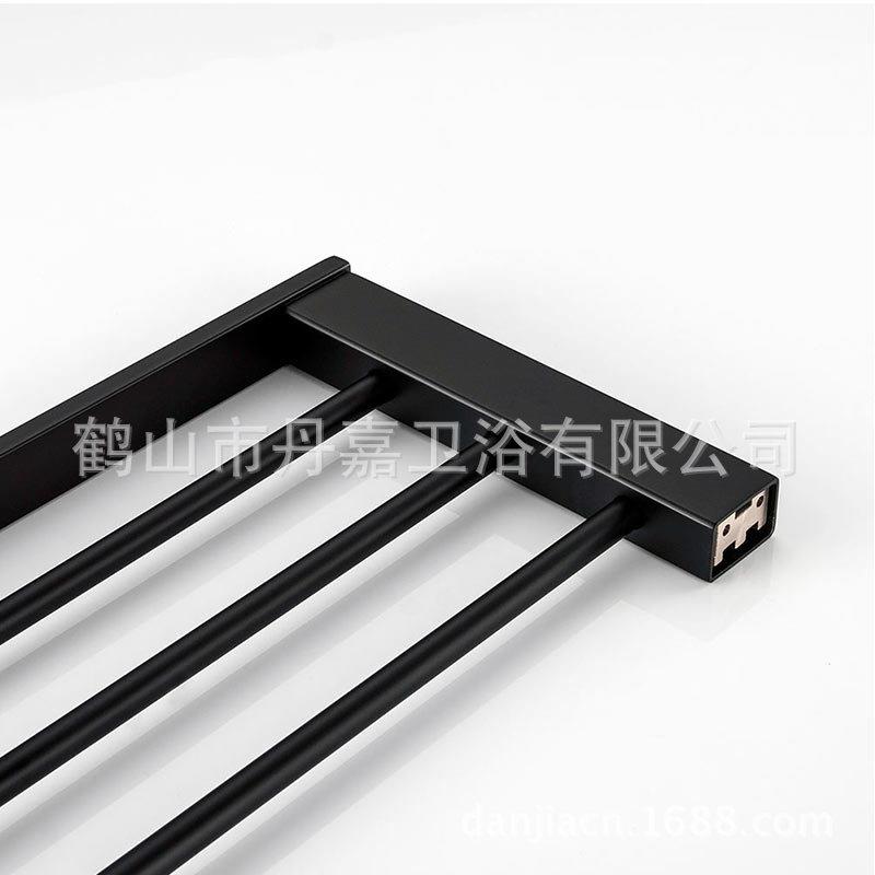 黑色巾架30EXM4毛不锈钢1单层加厚浴架畅销厂直家巾售N1001H