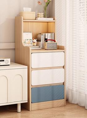 窄床头柜简约超现夹代卧室家用小型IIM床头置物缝架客厅储物收纳