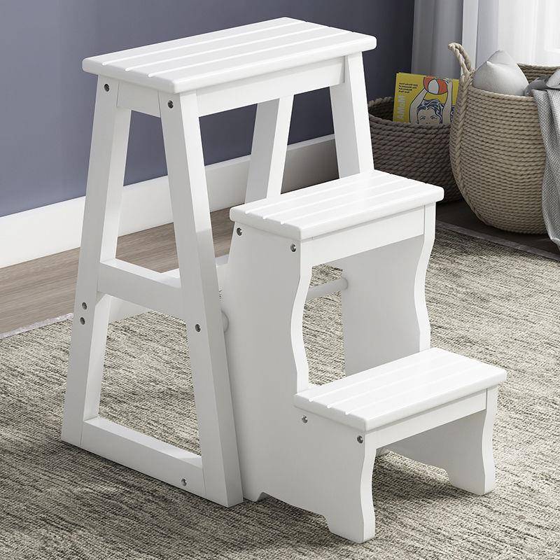 加厚客多功能楼梯三步登高梯椅子凳室内实木叠厅梯凳加高折VEX二