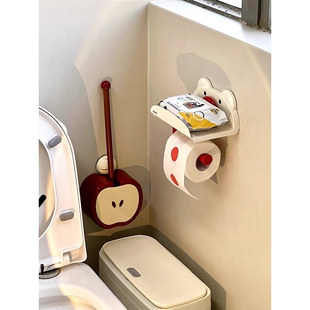 厕所纸巾盒吸盘壁挂式免打孔卫生间卷纸架厕纸盒湿巾抽纸收纳盒