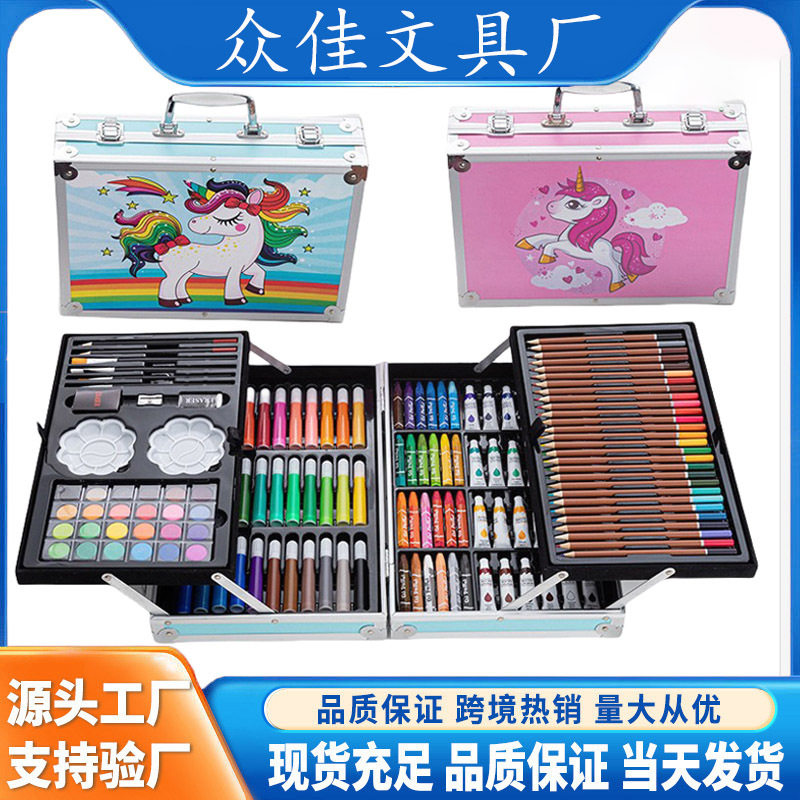 145儿童水彩油画笔套装双层绘画