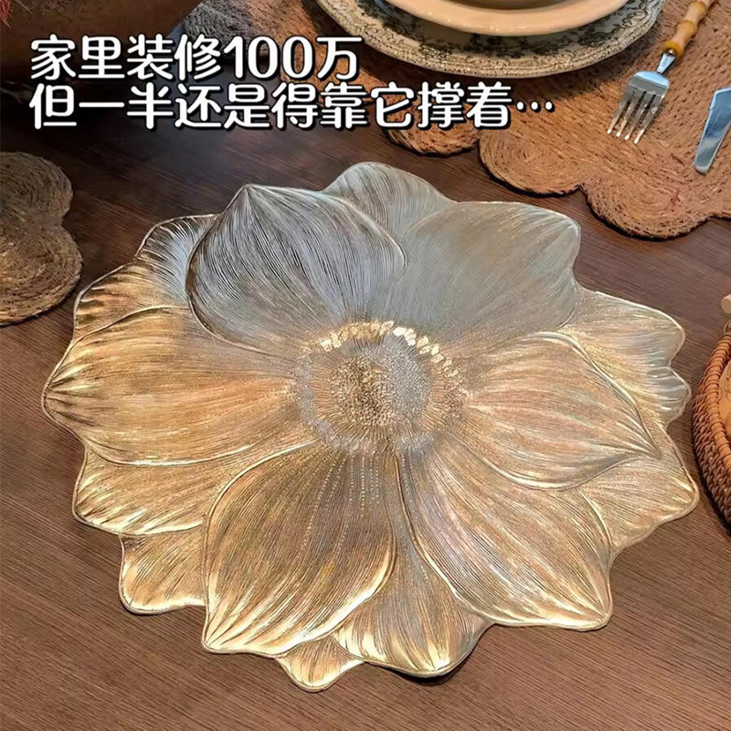 荷花餐垫隔热垫防烫耐高温加厚杯垫家用2026新款茶杯垫碗垫盘垫