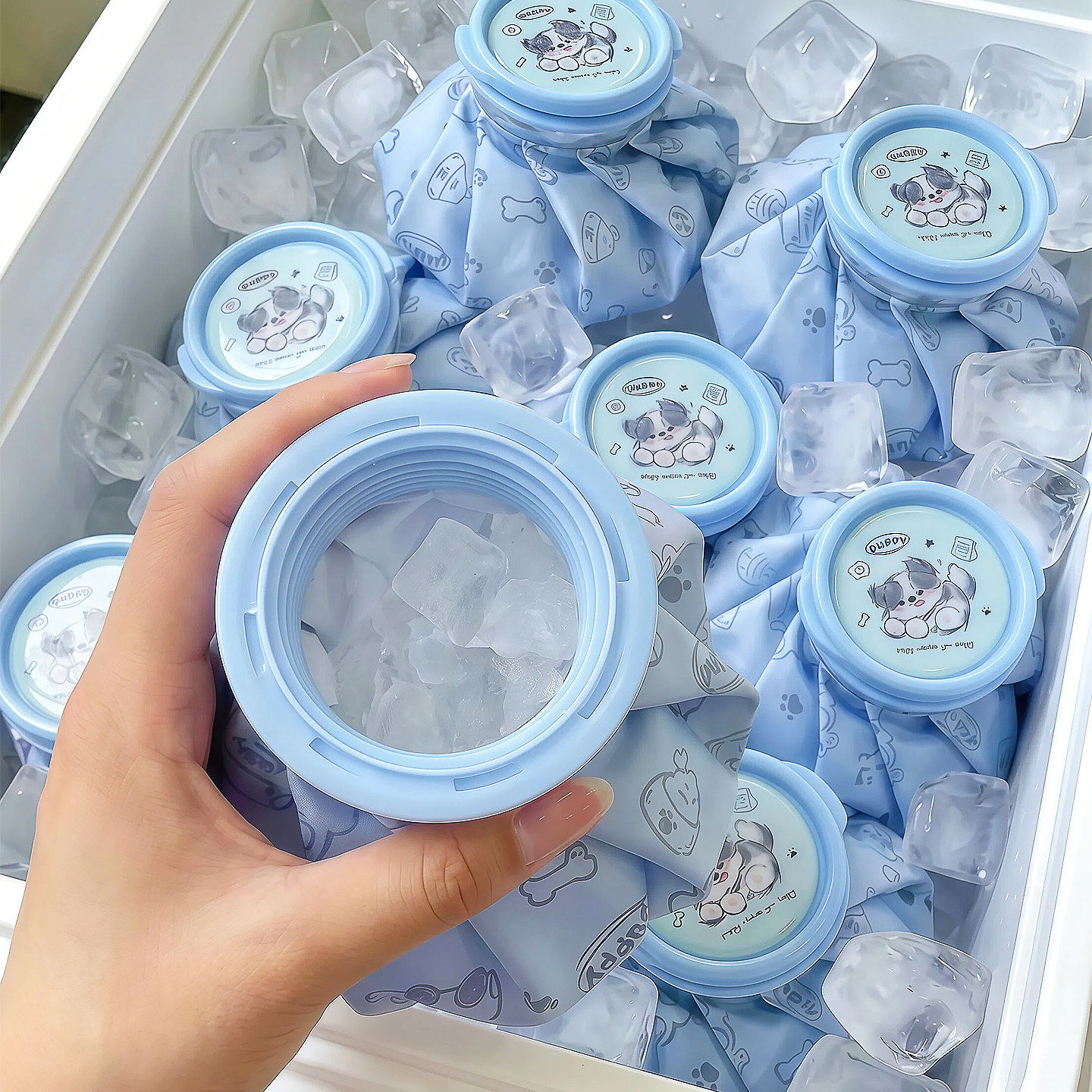 降温冰袋重复使用家用冰敷袋注水冰包便携户外夏天降温神器热冷敷