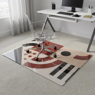 地毯椅垫保护垫 耐用不翘边硬质材料椅垫 防刮办公椅地板保护地垫