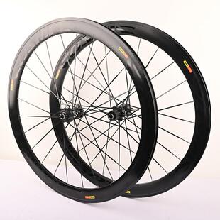 120响50框高公路自行车6爪6培林碟刹六丁快拆直拉扁条700C轮组