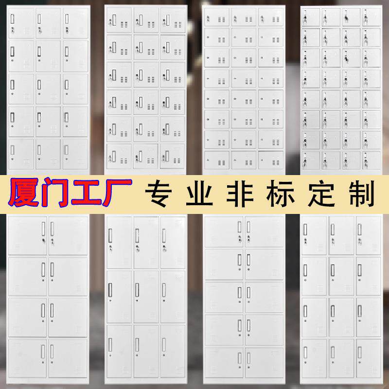 钢制员工铁皮柜更衣柜工厂职员宿舍换衣柜带锁储物柜鞋柜多门柜子