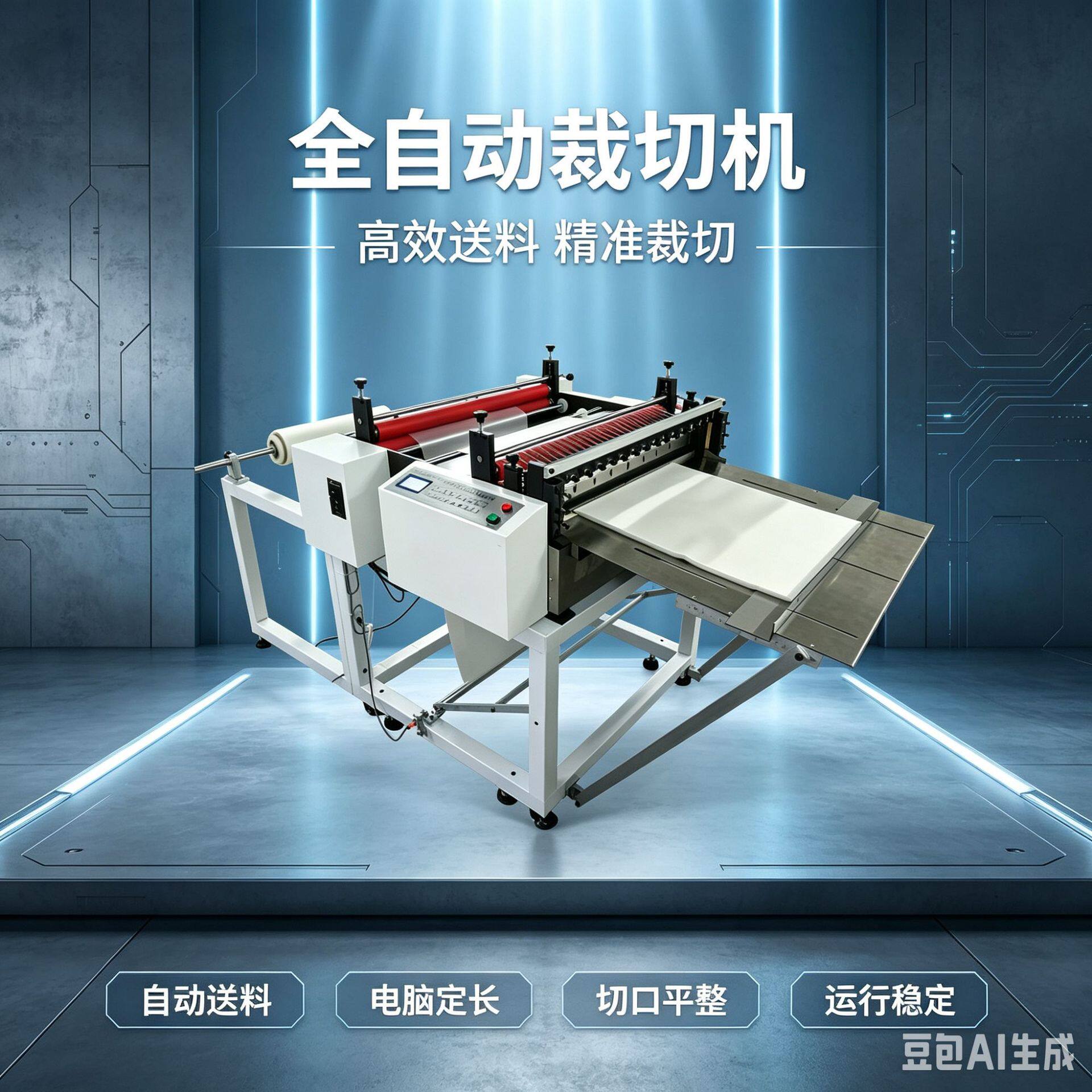 不干胶纸全自动裁切机皮革电脑切断机气泡膜自动切割机