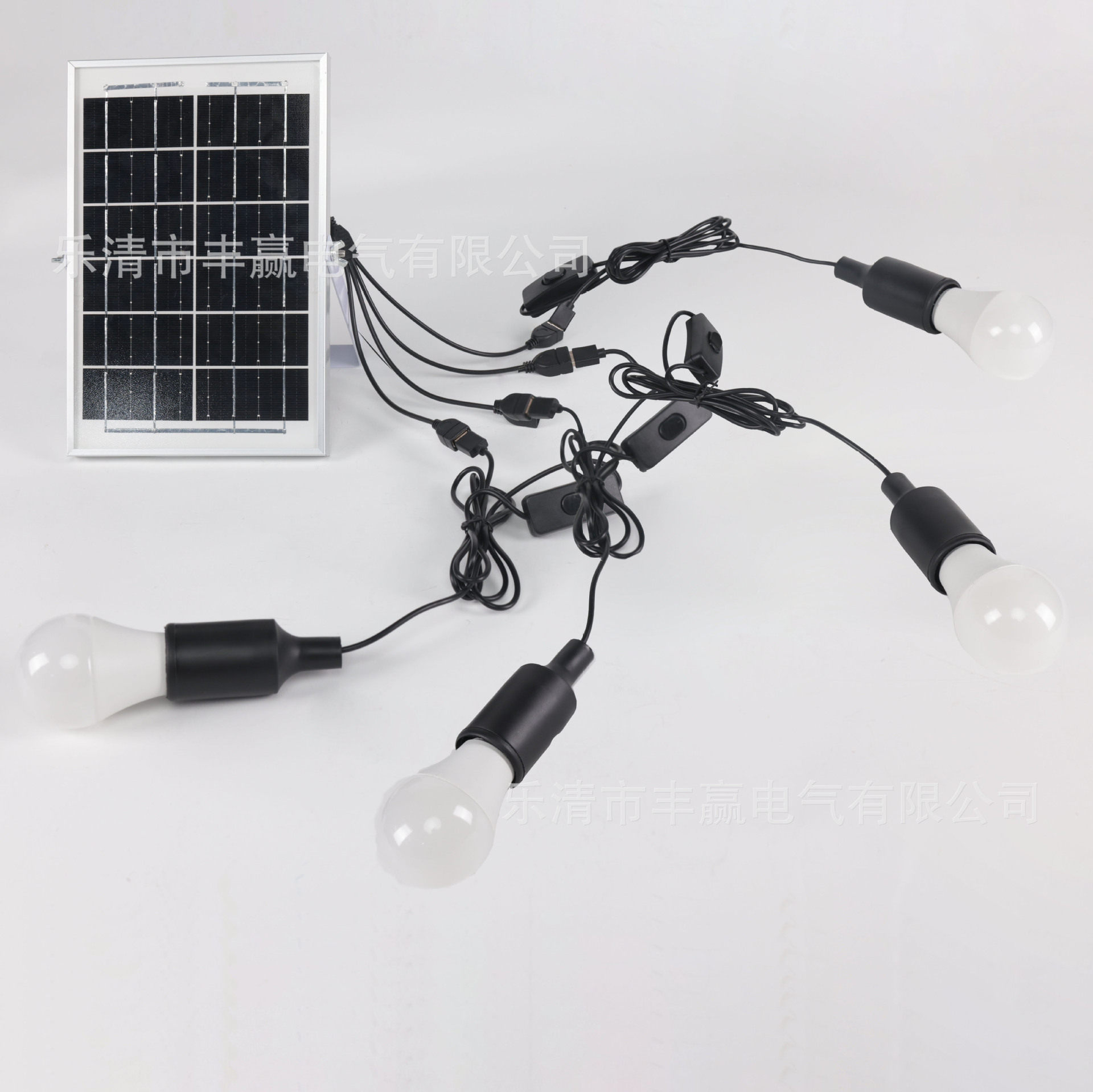 6W太阳能照明小系统户外便携式光伏发电系统野营移动应急电源灯