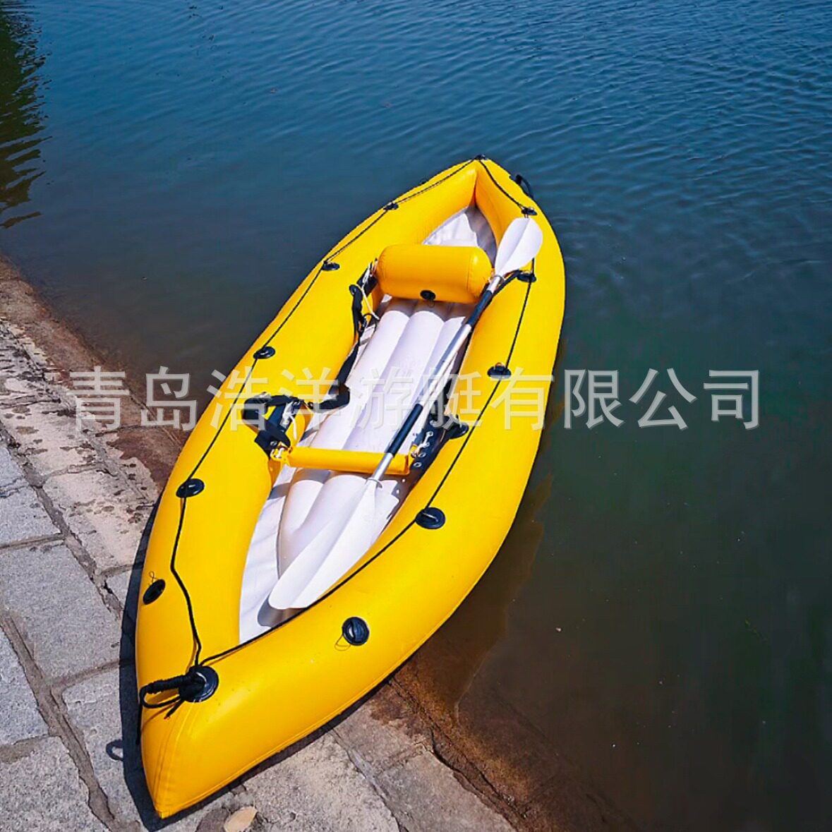 单人款PVC皮划艇 充气抓渔船水上无尾板独木舟