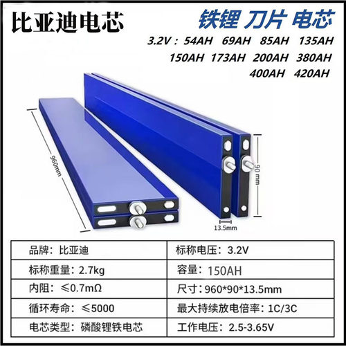 全新比亚迪刀片磷酸铁锂电芯3.2v150ah400安时电动车光伏储能