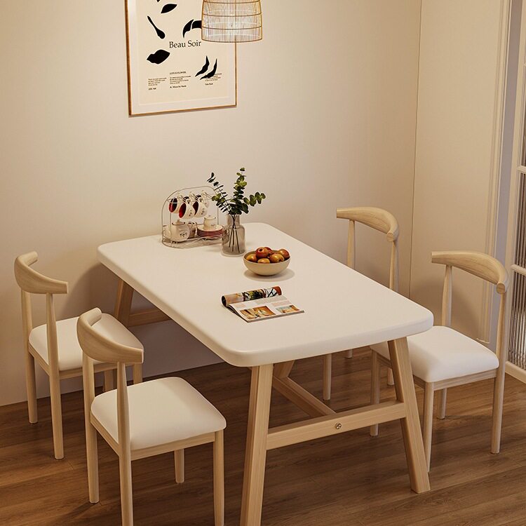 餐桌家用小户型客厅长方形吃饭桌子出租房用饭桌简易餐饮商用桌椅