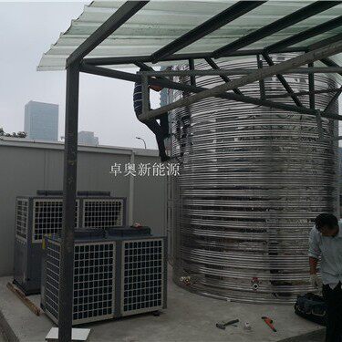 浙江杭州中建七局项目部集中热水系统 工地工人热水洗澡