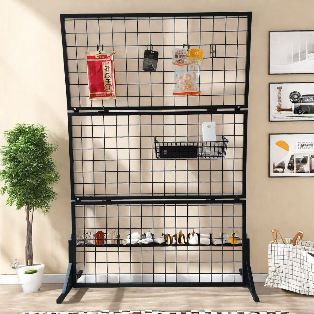 简易摆地摊折叠货架摆货架夜市饰品多功能便携式地摊网格置物架子