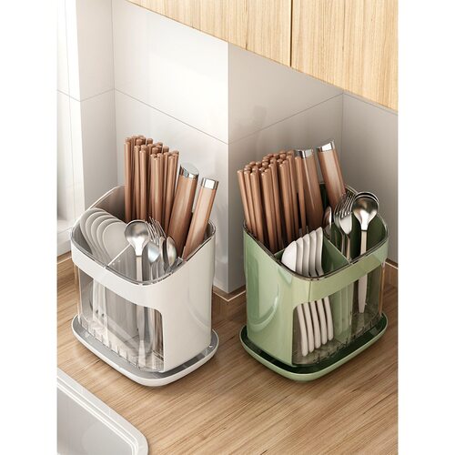 厨房沥水筷子筒家用筷笼子新款台面勺子收纳盒置物架筷笼快篓