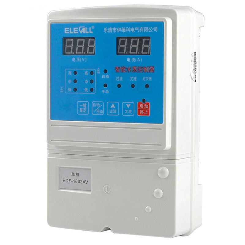 伊莱科EDF-1802AV单相智能水泵控制器液位控制器AC220V附3探头