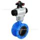 船用球墨铸铁法兰气动蝶阀带反馈装 T3036 置GB