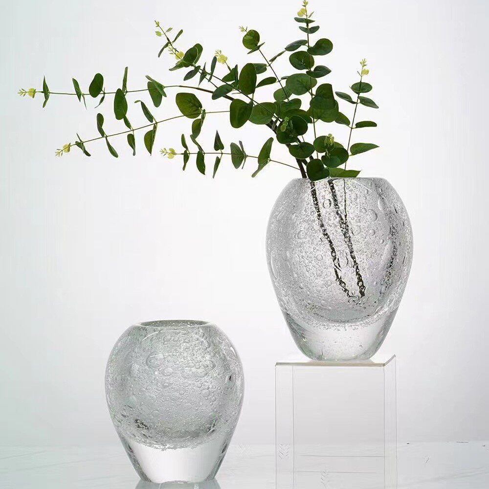 琉璃花瓶摆件客厅插花玻璃轻奢家居装饰品高档电视柜玄关餐桌干花