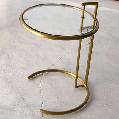 工厂直销家用现代迷你小茶几轻奢客厅角几不锈钢钢化玻璃圆形边几