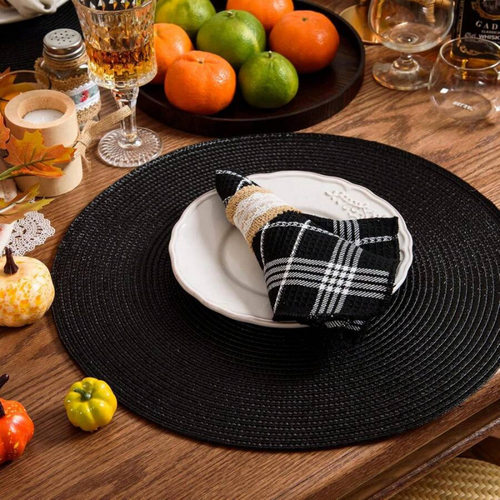 Woven Tabletop Collection Indoor Outdoor Placemat Set1