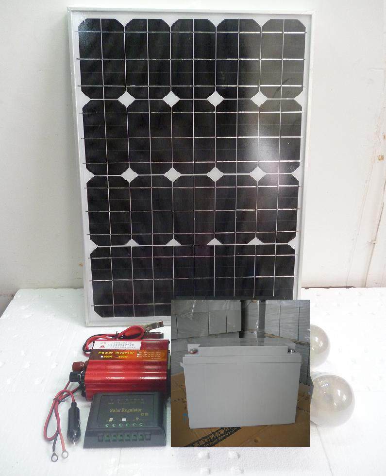 野外200W250W太阳能发电机组太阳能发电站12V和220V输出可以移动