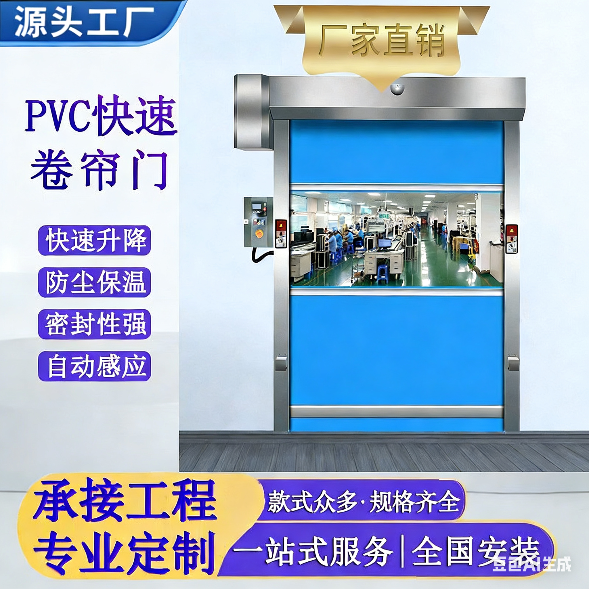 PVC快速门电动升降门无尘车间仓库防尘快速卷帘门雷达自动感应门,全屋定制,卷帘门/挡风门,淘宝优惠券,粉丝福利购,淘宝优惠卷