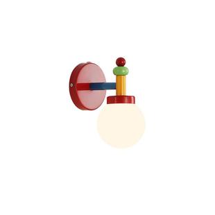 孟菲斯中古风彩色卧室床头灯儿童房多巴胺阅读灯具艺术家居小壁灯