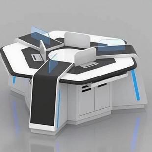 烤漆科技感型指挥多人异形数据中心控制台调度台办公会议桌操作台