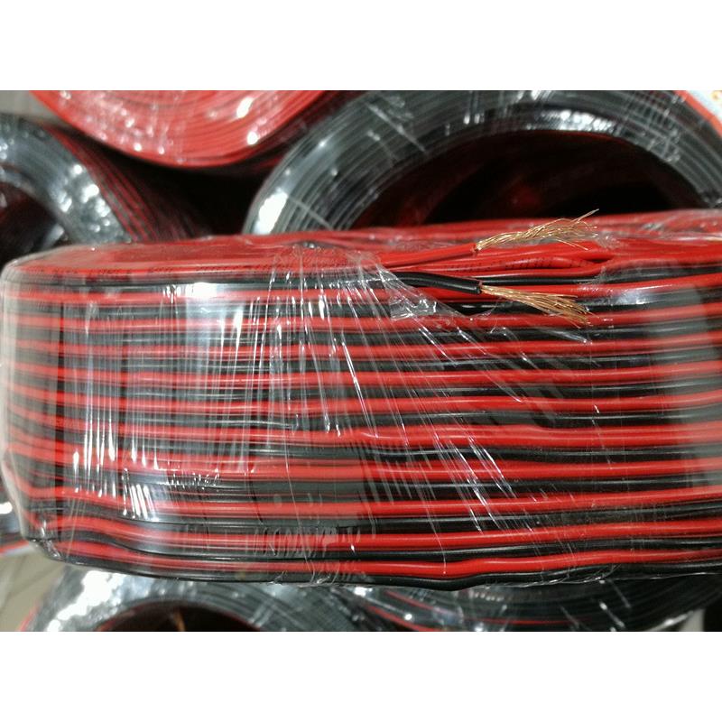 红色和黑色线纯铜2芯电线和电缆双色平行线电源线Led扬声器Rvb护