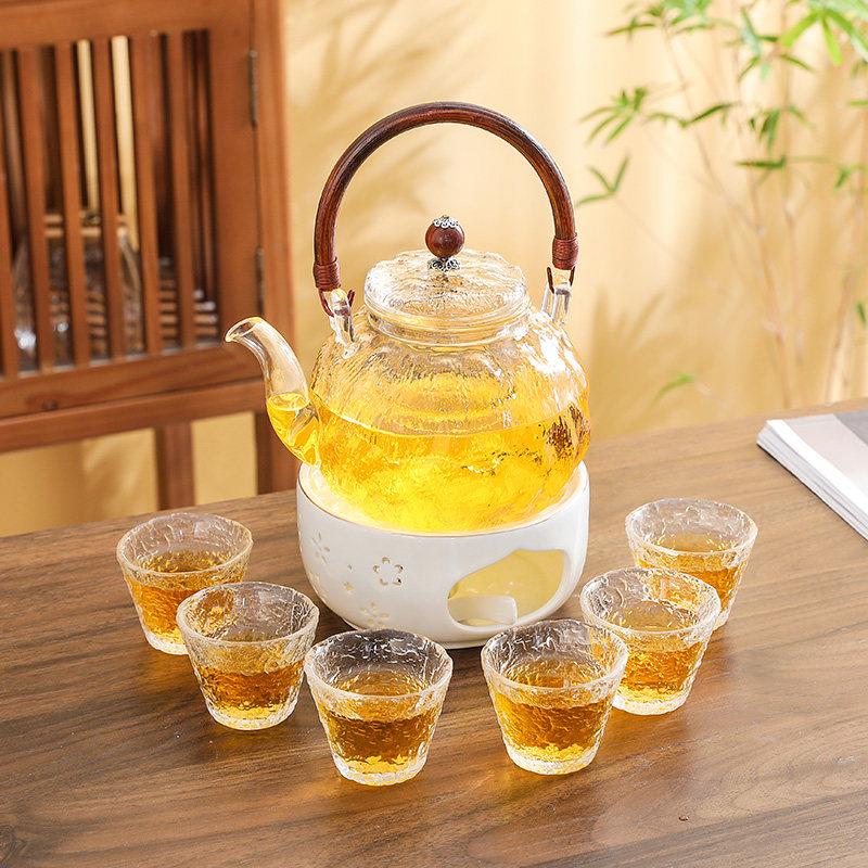 玻璃煮茶壶蜡烛温泡茶炉加热底座电煮花茶壶套装煮茶器新款茶具茶