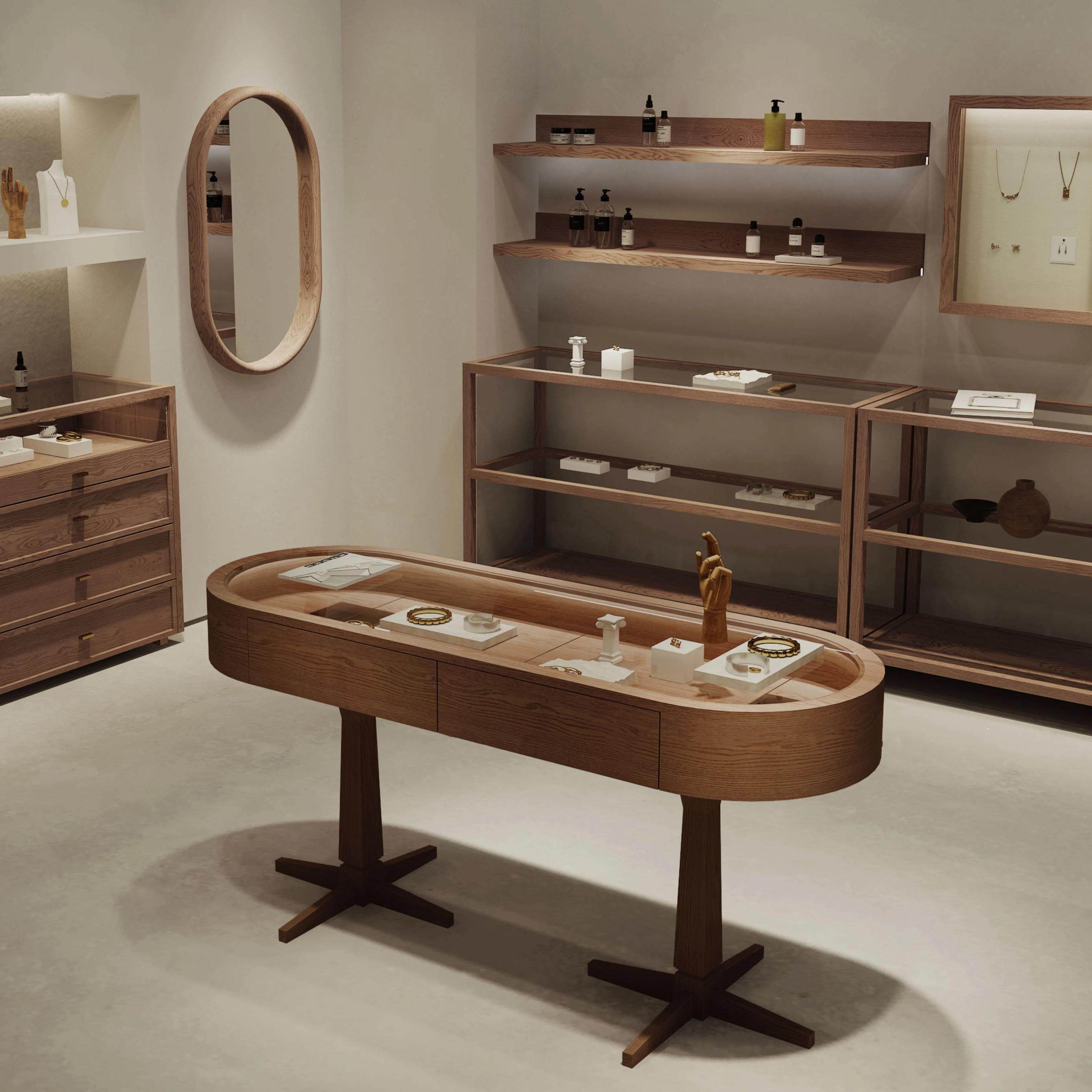 首饰中岛柜展示架戒指项炼手表展柜橱窗陈列珠宝展示道具陈列柜子