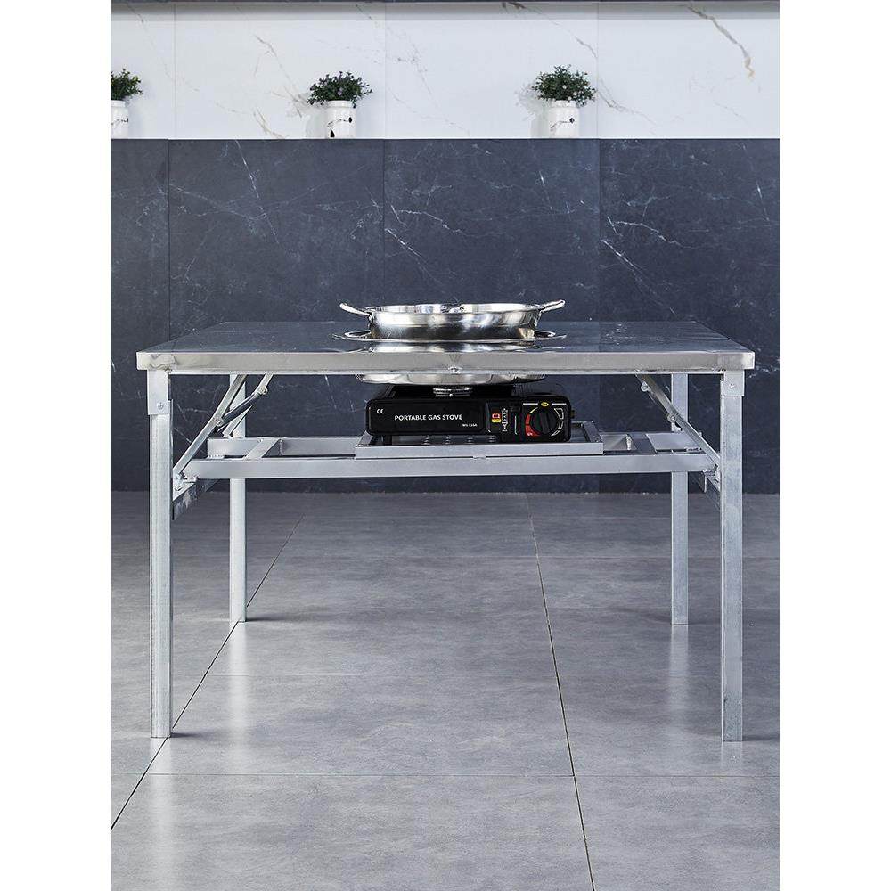 可折叠不锈钢火锅桌卡式炉商用户外打边炉摆摊烙锅卡磁炉烤肉桌子,商业/办公家具,火锅桌,淘宝优惠券,粉丝福利购,淘宝优惠卷