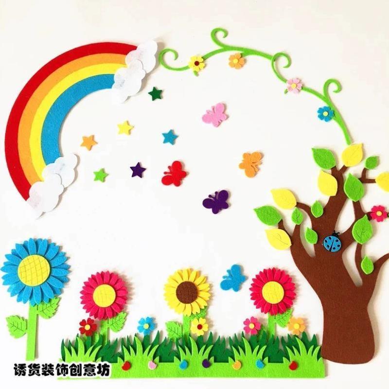 小学幼儿园教室黑板报DIY装饰品 班级文化墙区角创意墙贴画组合图片