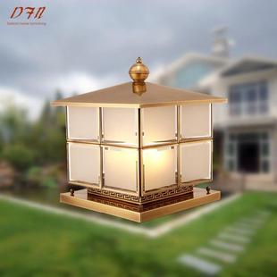 全铜柱灯墙头围墙灯室外庭院门柱灯住宅Led防水家用门柱灯