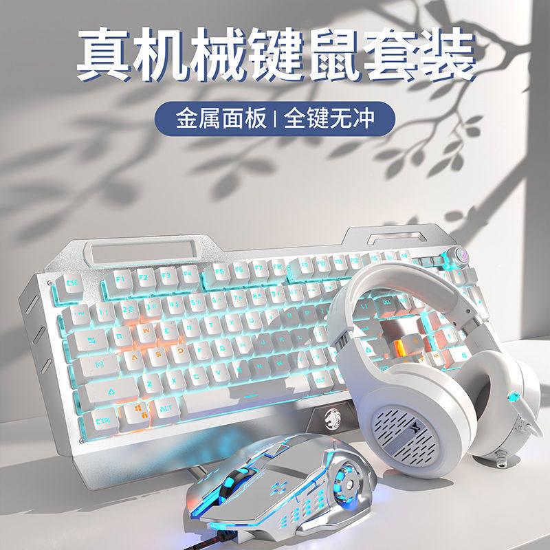 前行者有线键盘机械全键无冲电竞游戏办公发光笔电键鼠套装