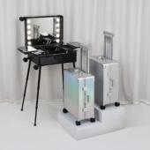 专业化妆箱带灯跟妆师专用拉杆彩妆箱工具箱高级多层镜子化妆汇总