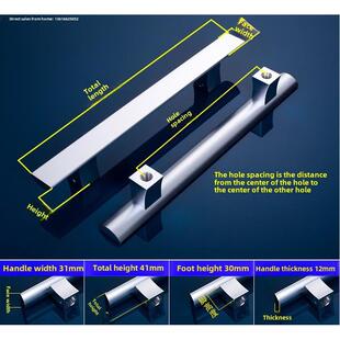 铝合金实心拉手玻璃门拉手淋浴房门木门拉手设备机床扶手表面安装