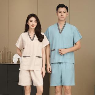 200斤 新款 汗蒸服女2023新款 桑拿服洗浴中心洗浴服浴服男款 加大码