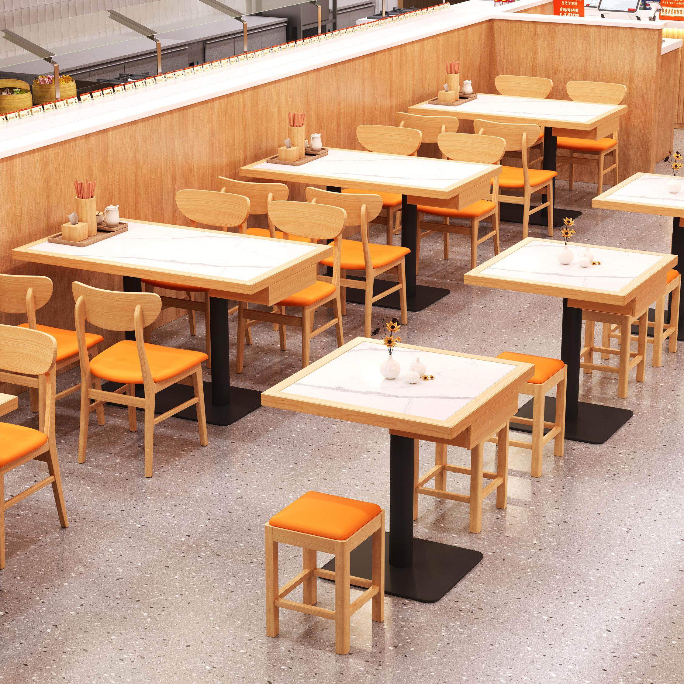 商用实木岩板餐桌椅沙县小吃面馆米线麻辣烫社区食堂饭店快餐桌椅,住宅家具,岩板餐桌,淘宝优惠券,粉丝福利购,淘宝优惠卷