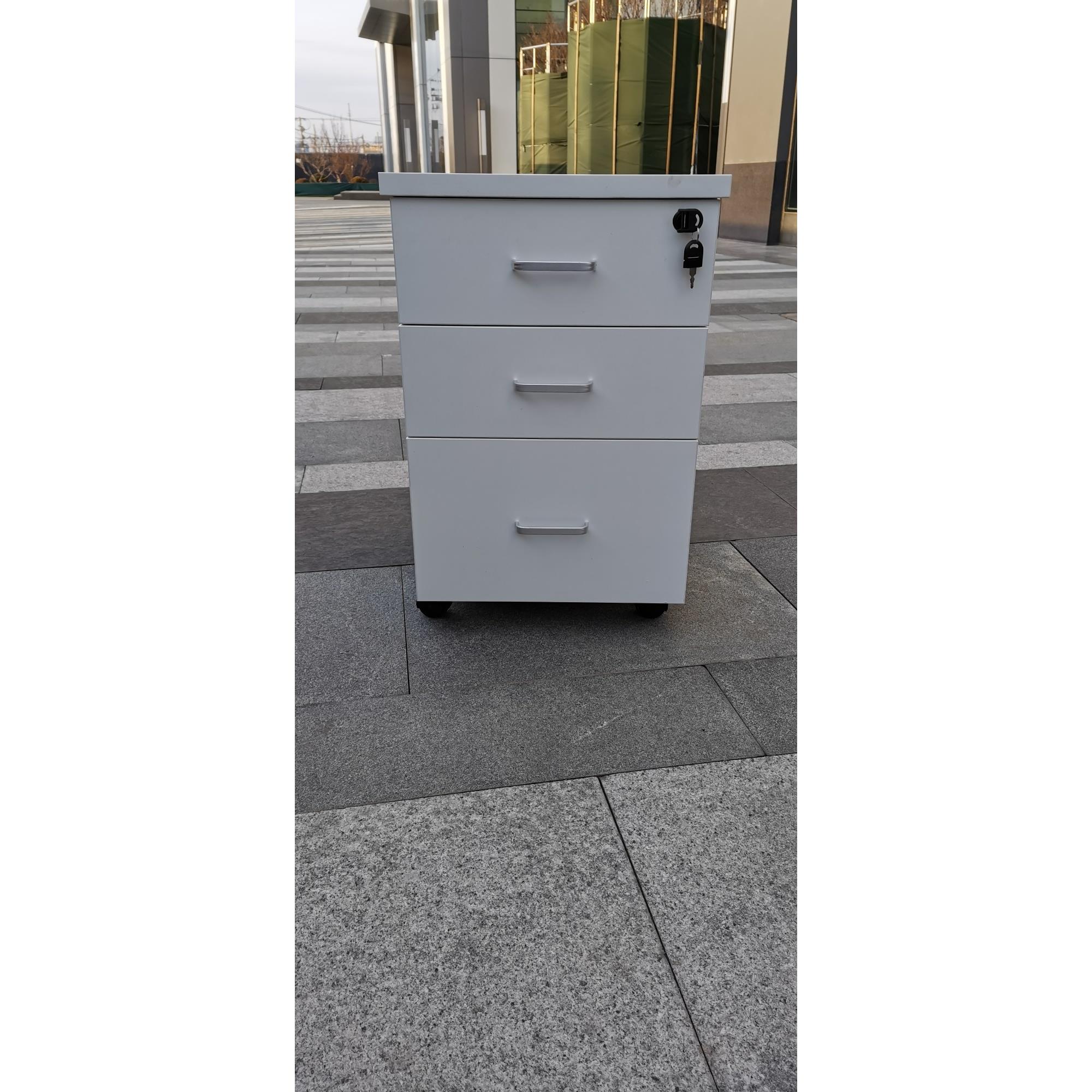 北京定制木质移动办公柜子带锁带轮抽屉资料柜储物矮柜落地文件柜