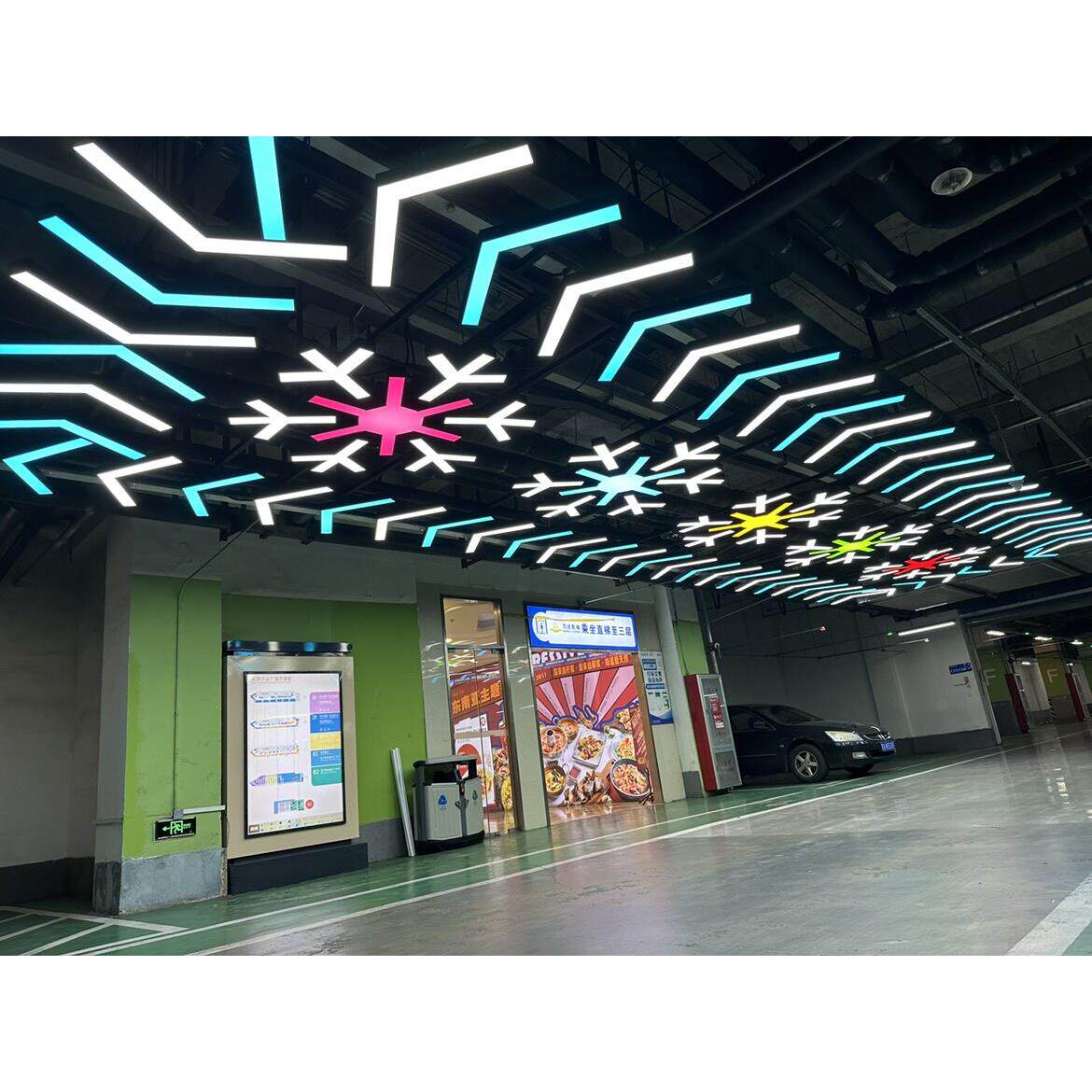 箭头灯V字形灯过道吊灯走廊灯健身房办公室游乐场电玩城台球室灯