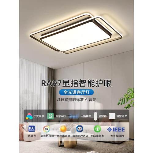 客厅吸顶灯2025年新款卧室现代简约大气主灯全屋套餐组合中山灯具